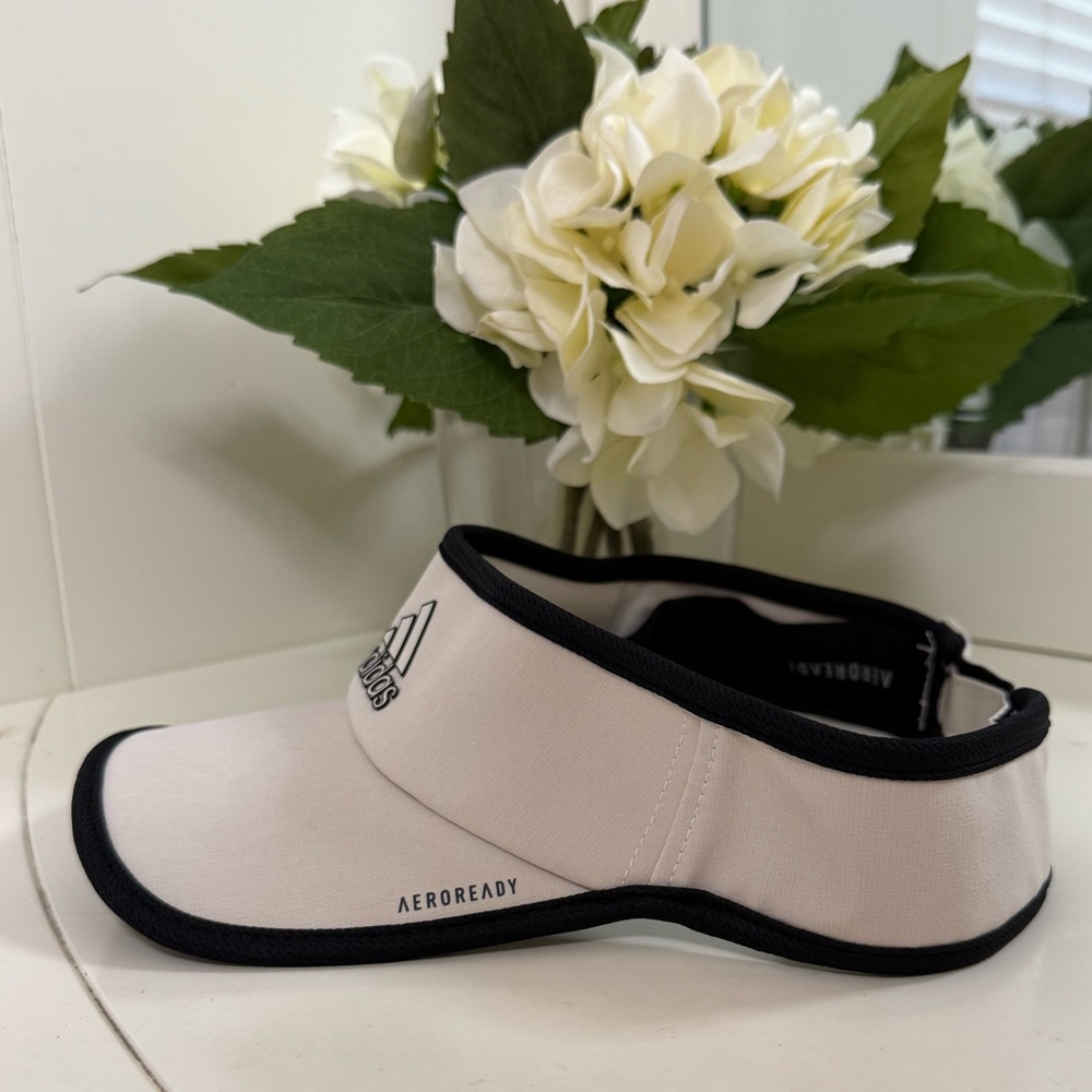 Adidas Women's Cream and Black Visor - Picture 2 of 4